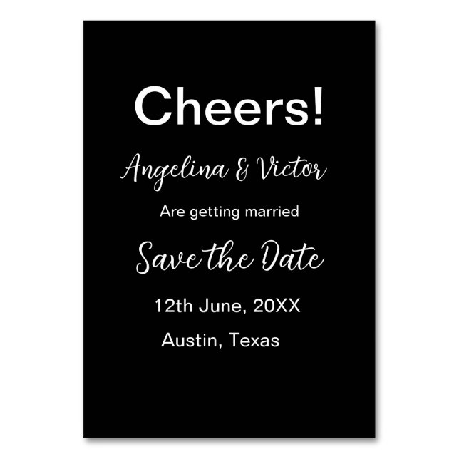 Numeração De Mesa Saudações salvam a data simples minimal moderno el (Frente)