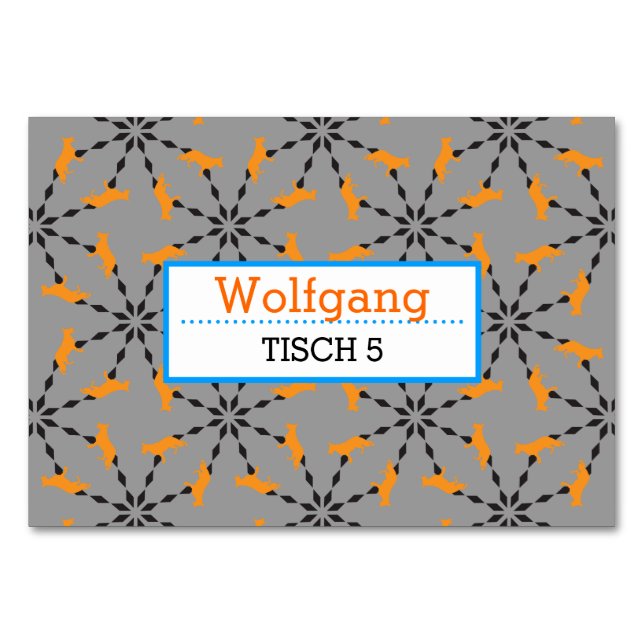 Numeração De Mesa Schäferhund Tischkarten (Frente)