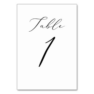 Numeração De Mesa Script Elegante de Caligrafia PixDezines n.o 1+