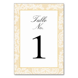 Numeração De Mesa Script Elegante de Lace Preto e Dourado