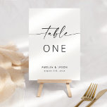 Numeração De Mesa Script Elegante Moderno<br><div class="desc">Este maravilhoso menu de bar de bebida de assinatura vai vomitar seus futuros hóspedes!</div>