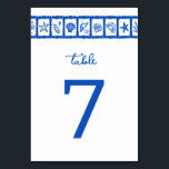 Numeração De Mesa Seashell Grid Beach WedOM Azul Branco<br><div class="desc">Um cartão de mesa giro para um casamento divertido! Mão fez arte para você! Perfeito para um casamento, chá de panela à beira-mar, festa de solteira, festa de noivado ou aniversário. TOTALMENTE PERSONALIZÁVEL! Clique em "Personalizar" acima para editar o texto. Clique em "editar usando a ferramenta design" para ajustar as...</div>