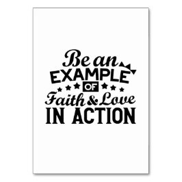 Numeração De Mesa Seja um exemplo de fé e amor em ação