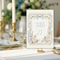 Selo Francês Vintage Azul Elegante Casamento