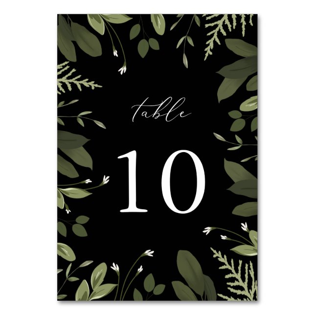 Numeração De Mesa Selvagem e Verde (Frente)