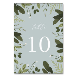 Numeração De Mesa Selvagem e Verde