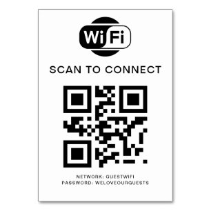 Numeração De Mesa Senha Wifi Verificação de código QR para conexão