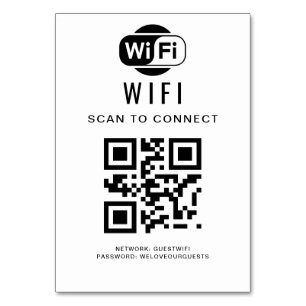 Numeração De Mesa Senha Wifi Verificação de código QR para conexão