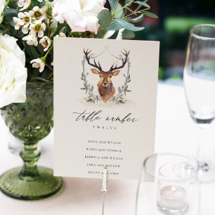 Numeração De Mesa Sentado de Casamento de Casamento de Crest Floral,
