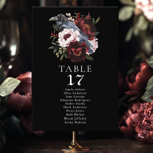 Numeração De Mesa Sentado De Casamento Floral Raven