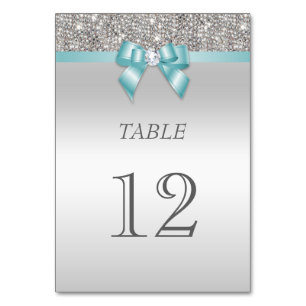 Numeração De Mesa Sequências Arcos de Prata Azul Teal