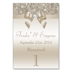 Numeração De Mesa Sequins e arcos de Champagne do falso