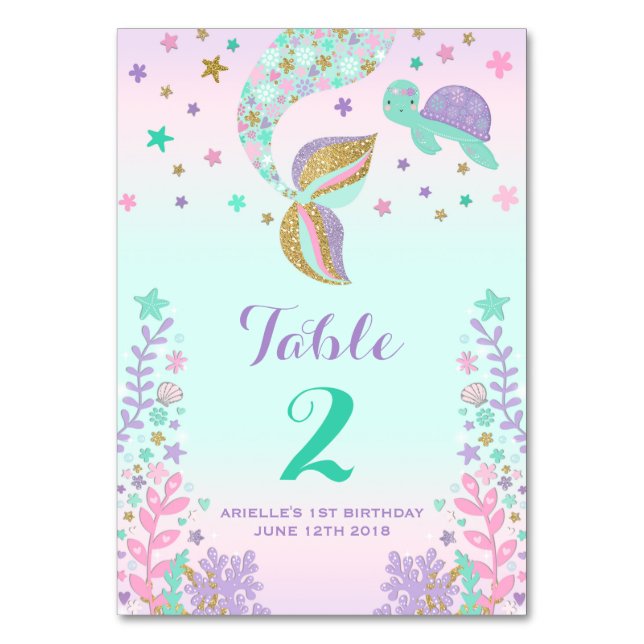 Numeração De Mesa Sereia Número da Tabela Sereia Gráfico Sentado Ros (Frente)