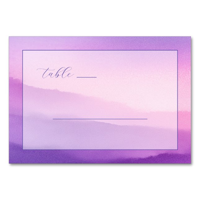 Numeração De Mesa Serene Lavender Watercolor (Frente)