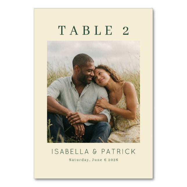 Numeração De Mesa Serene Yellow Rustic Photo (Frente)