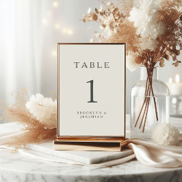 Numeração De Mesa Serif Elegant Modern Wedding