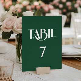 Numeração De Mesa Serifa Decorativa Profunda e Branca