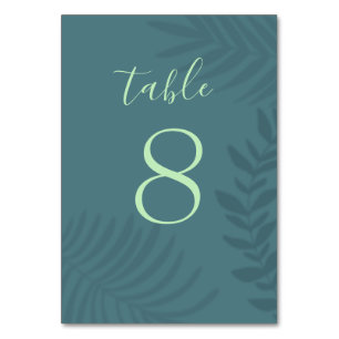 Numeração De Mesa Shadow Palm Teal