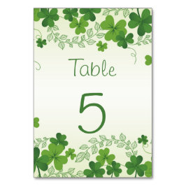 Numeração De Mesa Shamrock irlandês (trevo)