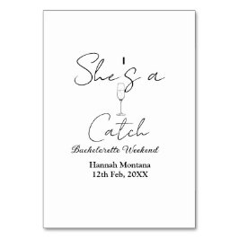 Numeração De Mesa She's a catch champagne bottle bachelorette weeken