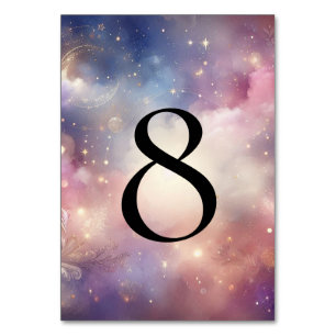 Numeração De Mesa Shimmering Celestial Stardust Skies Casamento