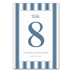 Numeração De Mesa Símbolo de Infinito Azul Elegante