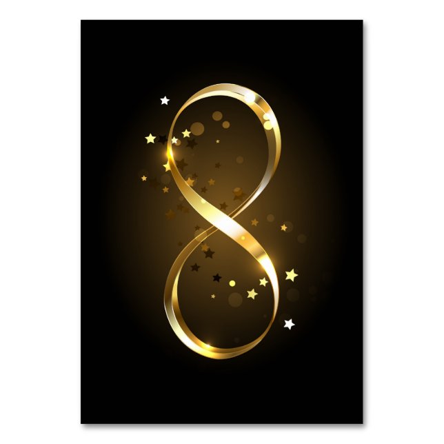 Numeração De Mesa Símbolo Infinity do ouro (Frente)