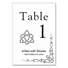 Numeração De Mesa Símbolos Celtas Modernos e folhagem