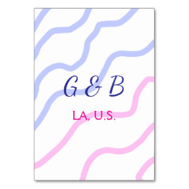 Numeração De Mesa SIMPLE MINIMAL adicione o nome do casal nome da ci