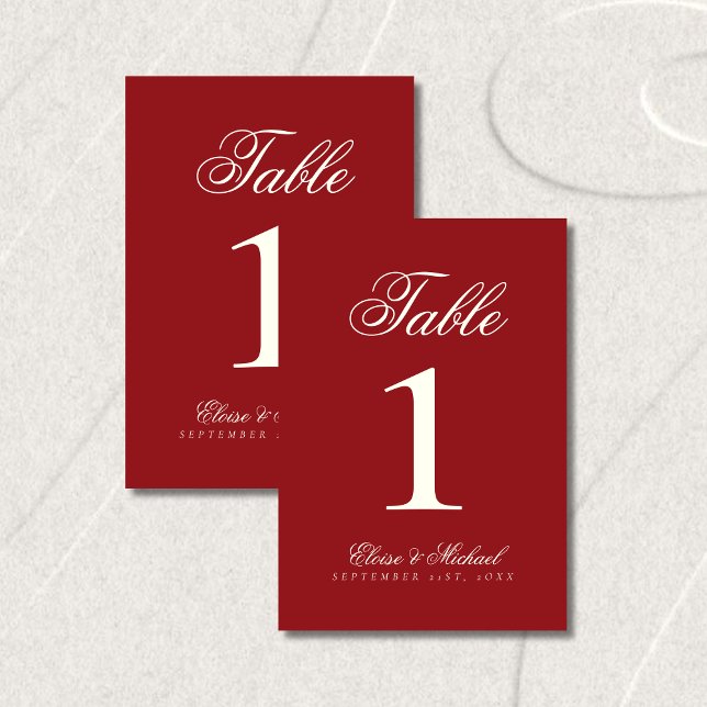 Numeração De Mesa Simple Modern Old Money Wedding (Simple Modern Old Money Wedding Table Number)