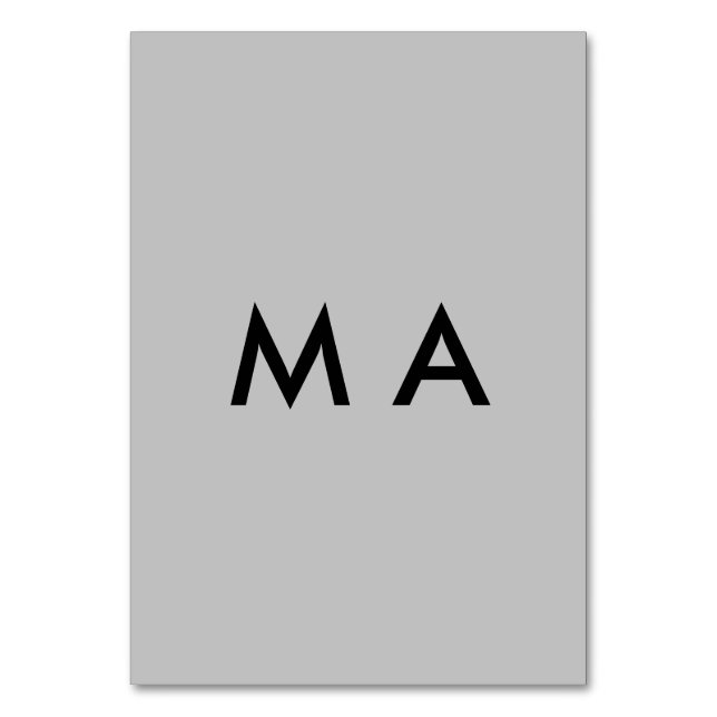 Numeração De Mesa Simple monogram add your name letter man minimal t (Frente)