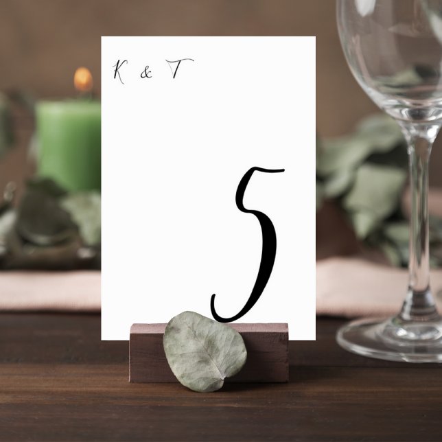 Numeração De Mesa Simple Script Wedding Table Numbers (Criador carregado)
