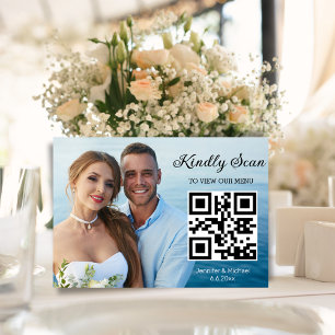 Numeração De Mesa simples código qr menu de casamento fotografia