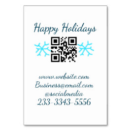 Numeração De Mesa simples código QR personalizado adicionar seu nome