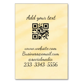 Numeração De Mesa simples código QR personalizado adicionar seu nome