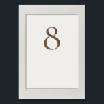 Numeração De Mesa Simples enquadrado<br><div class="desc">Placa de número de tabela elegante com um design de quadro 3D simulado em branco suave. Esta design minimalista,  mas refinada,  adiciona um toque luxuoso às suas mesas de casamento,  criando um olhar coeso e sofisticado que complementa qualquer tema moderno de casamento.</div>