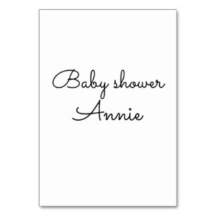 Numeração De Mesa simples mínimo adicione o nome do texto baby showe