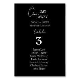 Numeração De Mesa Simples Preto A Um Dia De Distância