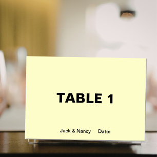 Numeração De Mesa Simplicidade Nomes de Casamento ou Aniversário e D