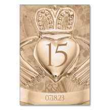 Sinais de Casamento do Anel Claddagh & Shamrocks