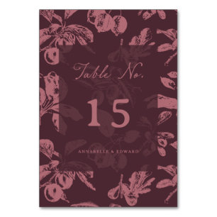 Numeração De Mesa Sinal de Assento de Mesa de Casamento Floral Borgo