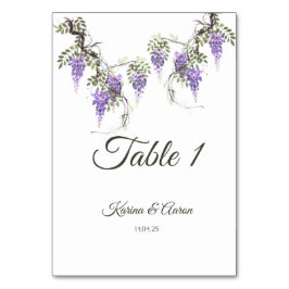 Numeração De Mesa Sinal de Boas-Vindas de Casamento Wisteria