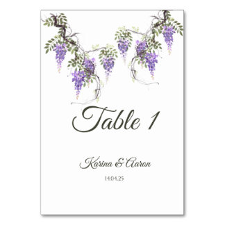 Numeração De Mesa Sinal de Boas-Vindas de Casamento Wisteria