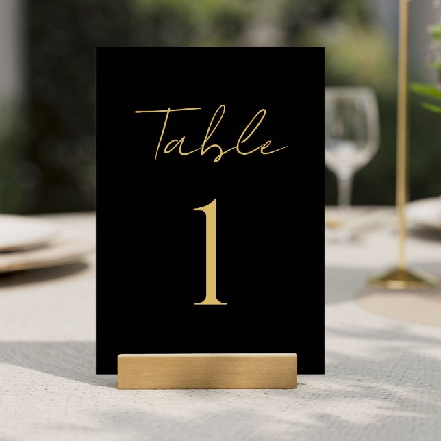 Numeração De Mesa Sinal de Festa de Caligrafia em Script Moderno e E (Criador carregado)