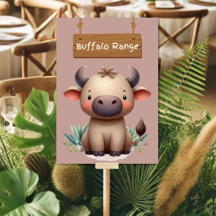 Numeração De Mesa Sinal de Mesa de Buffalo da Selva Bold Safari
