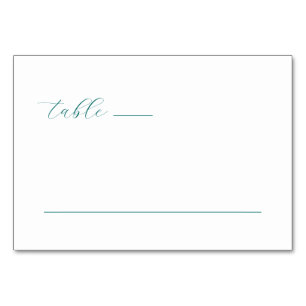 Numeração De Mesa Sinal de Mesa Minimalista Azul Turquesa Sereno