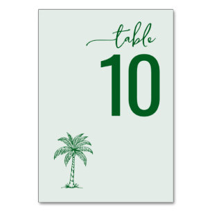 Numeração De Mesa Sinal de Mesa Minimalista Verde Relaxante