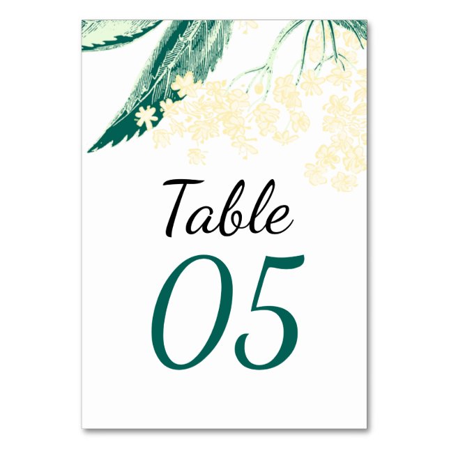 Numeração De Mesa Sinal de Número da Tabela de Casamento Woodland (Frente)