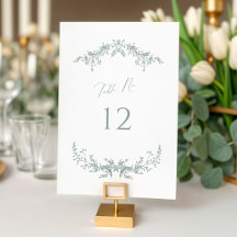 Sinal de Número de Mesa de Casamento Cottage em Ve