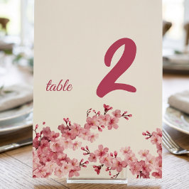 Numeração De Mesa Sinal de Número de Mesa Personalizado com Flor de 
